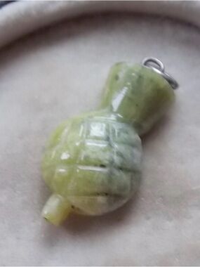 Victorian Carved Irish Connemara stone Thistle Charm